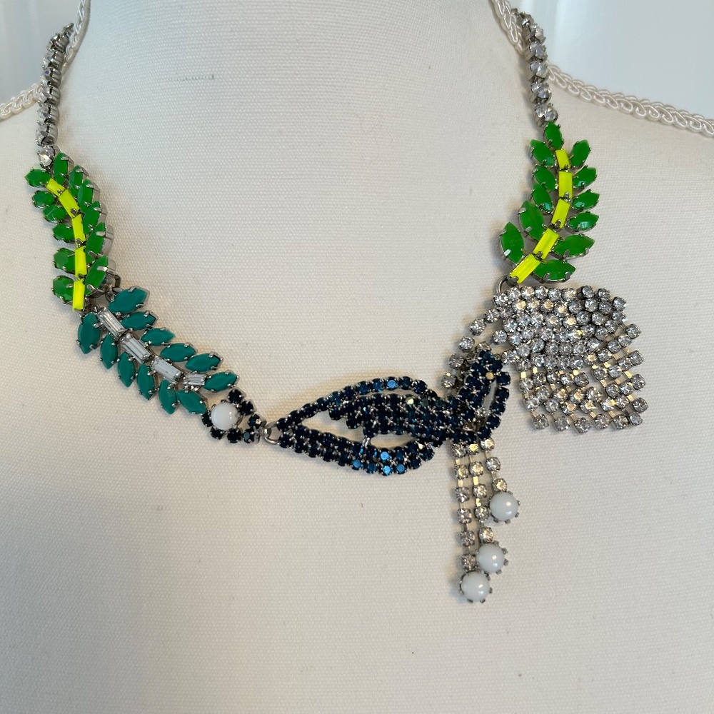 Ann Taylor Rhinestone Statement Necklace - image 1